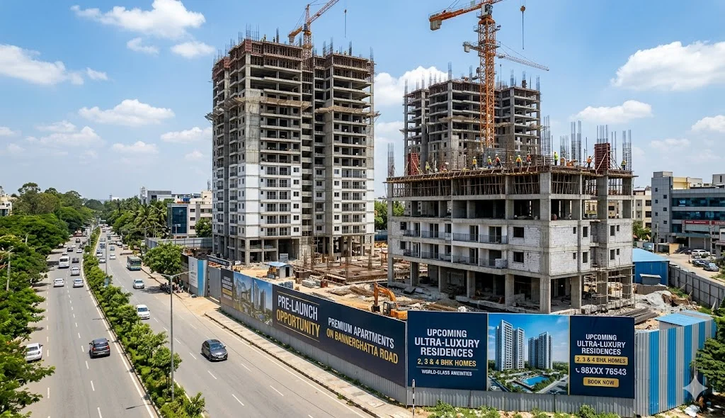 Master plan of the 33-acre Godrej Bannerghatta luxury township featuring high-rise towers and a 6-acre forest zone in South Bangalore.